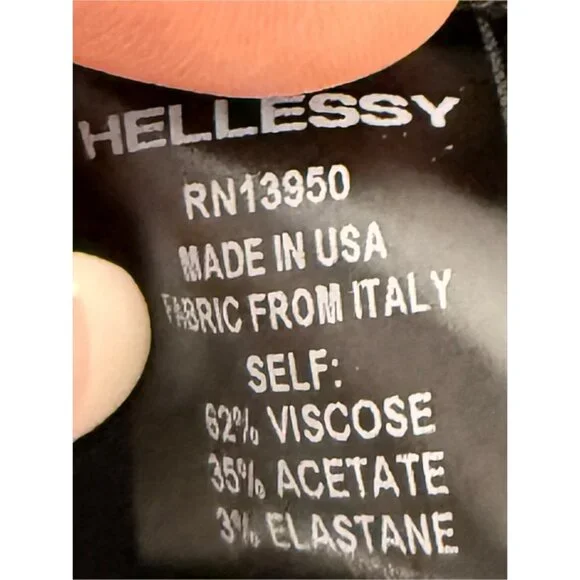 Hellessy Black Kooning satin trousers with shirttail overlay, size 4 - Picture 14 of 16